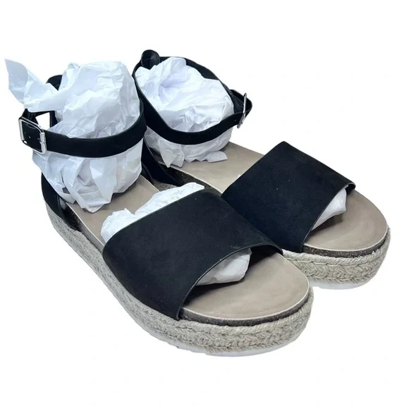 Torrid NWT Double Strap Esp Rope Platform Sandals 12 - Picture 4 of 16